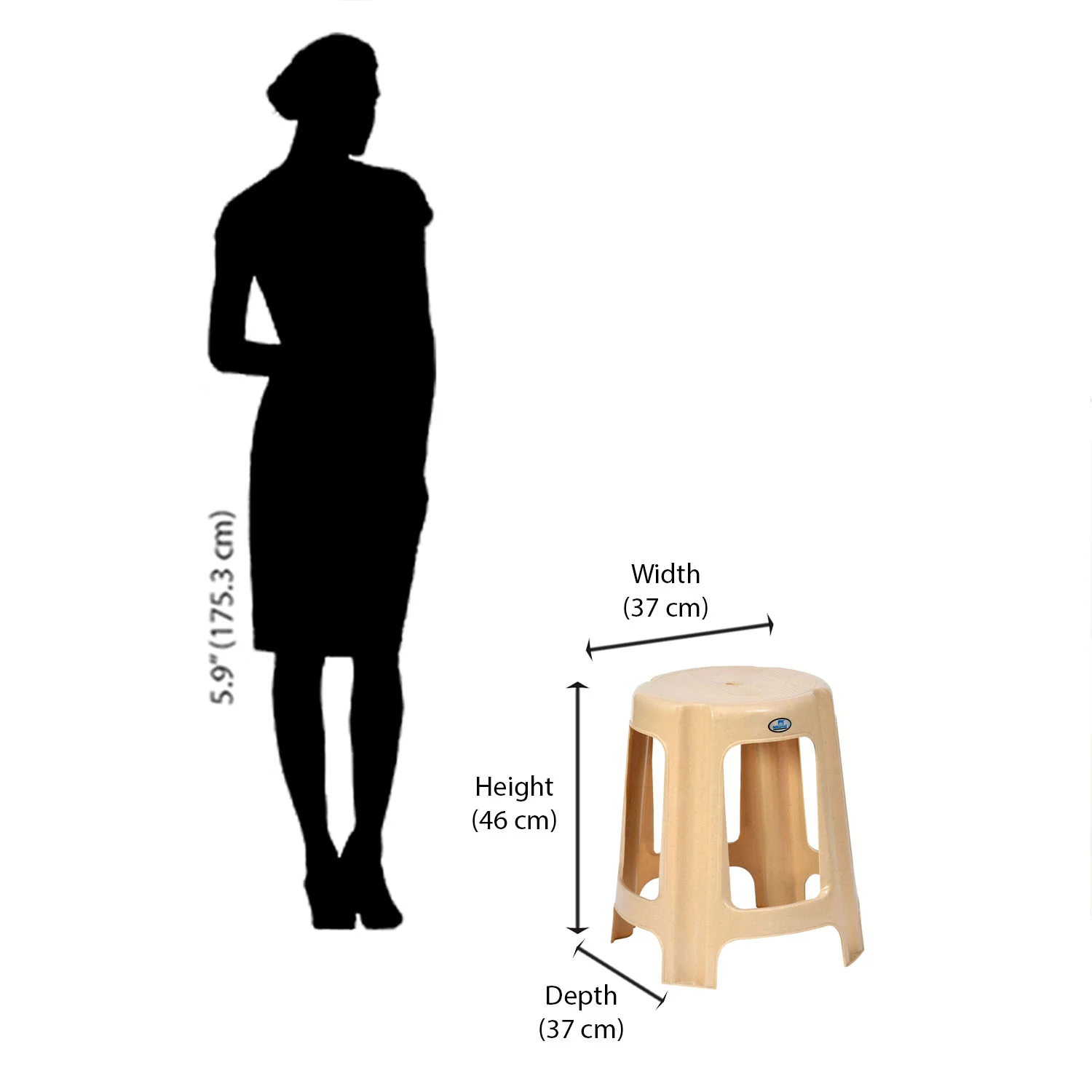Nilkamal STL10 Plastic Stool - Image 5