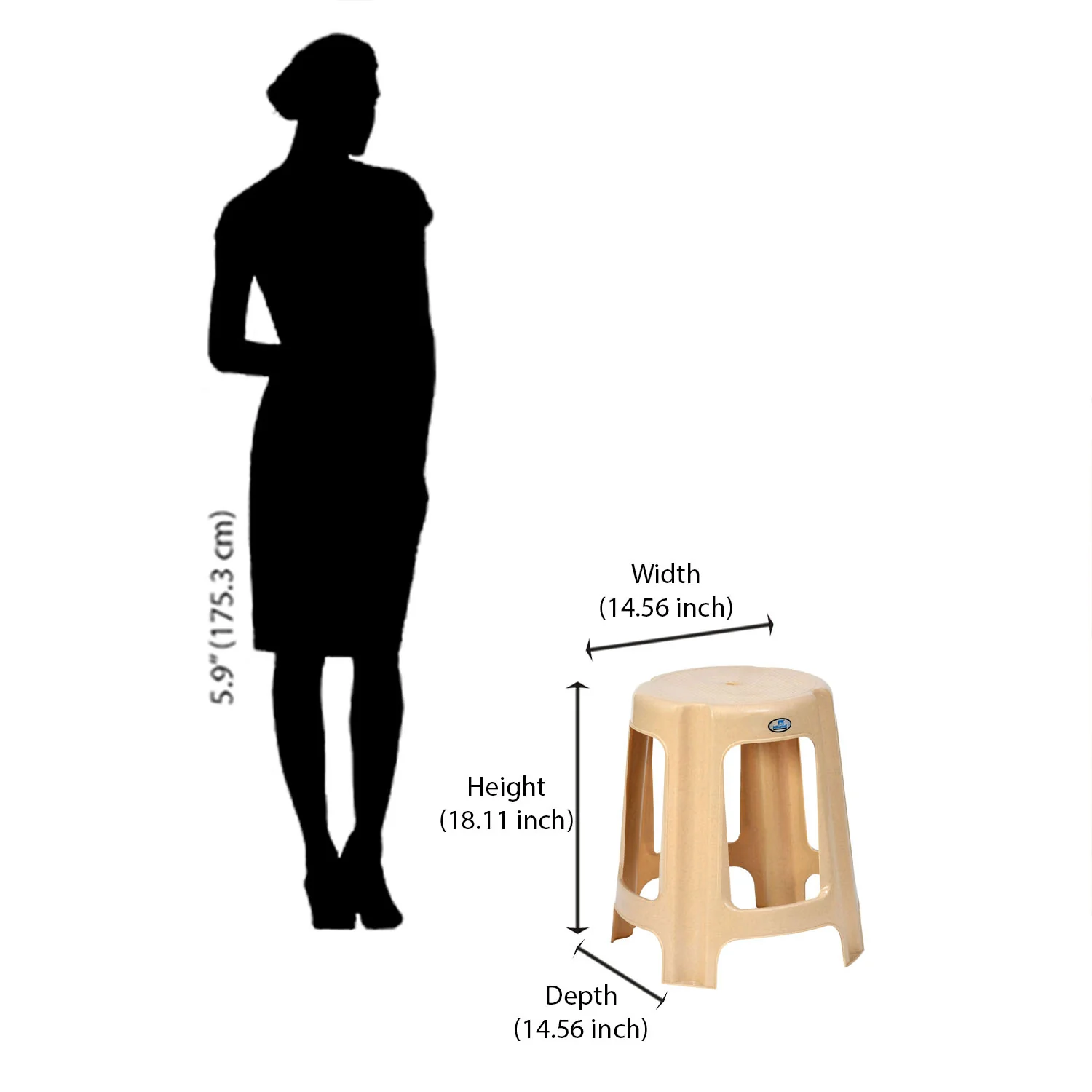 Nilkamal STL10 Plastic Stool - Image 6