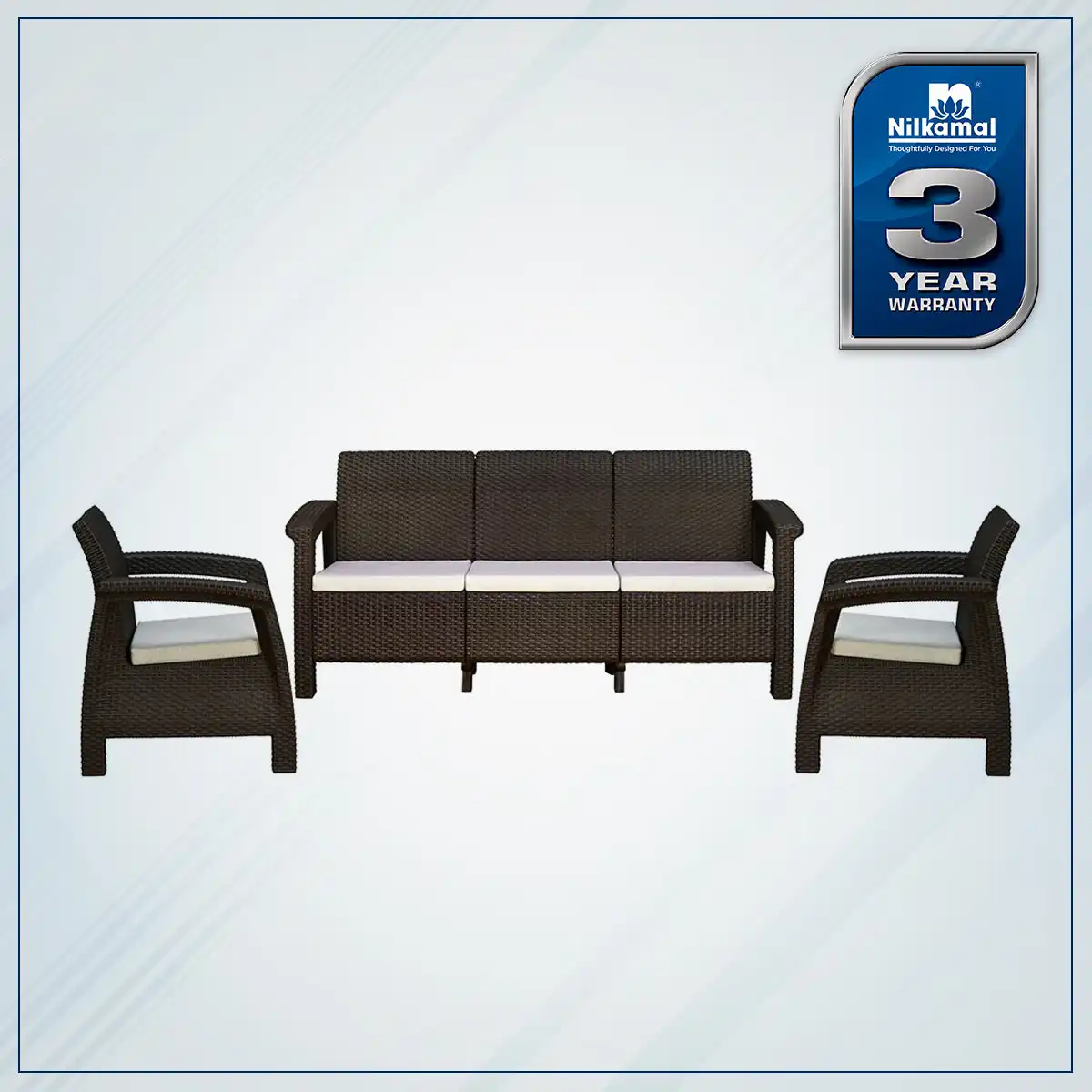 Nilkamal Goa Sofa Set with Cushion (3+1+1 Seater) - Image 2