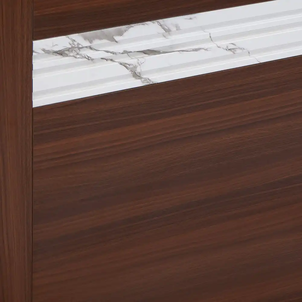 Nilkamal Akin King Bed without Storage (Walnut) - Image 6