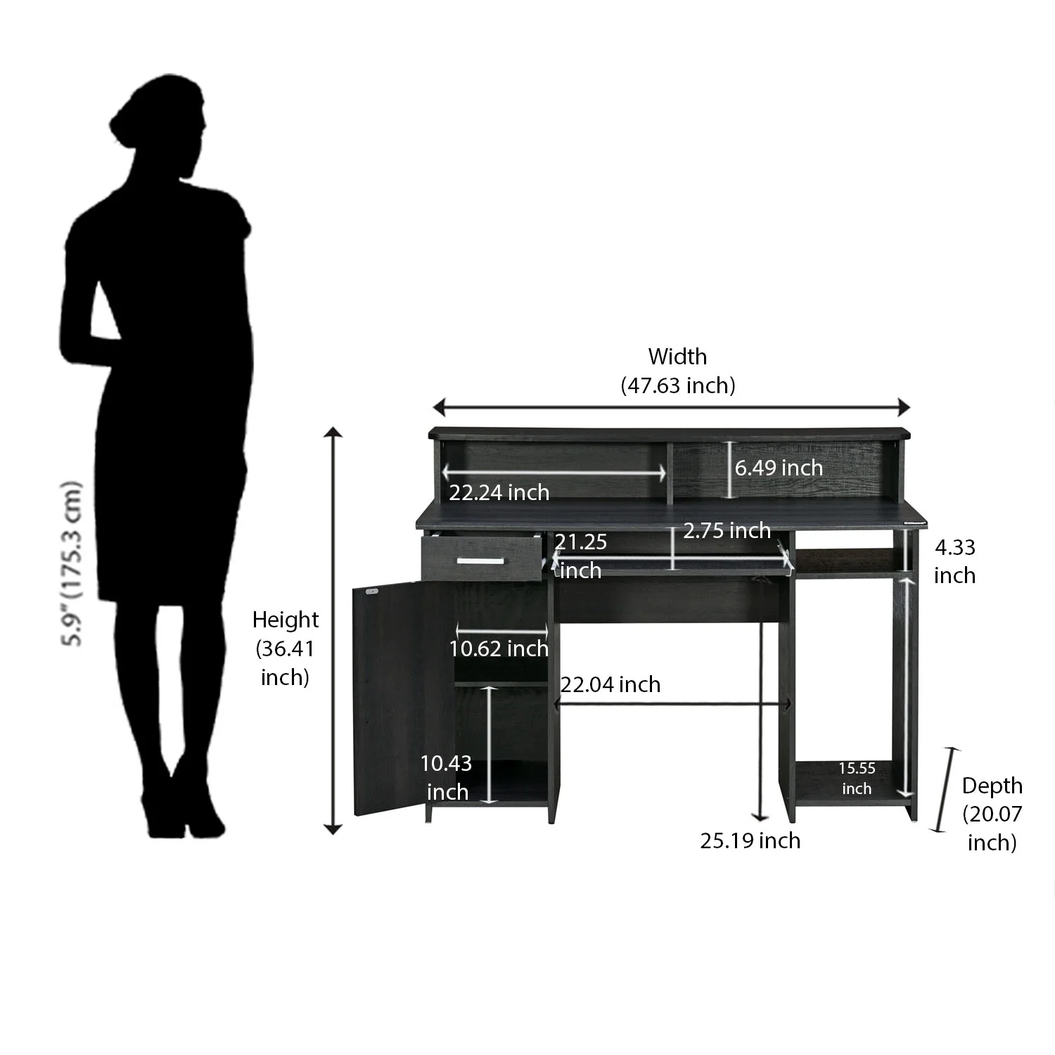 Nilkamal Aldrich Computer Table - Image 14