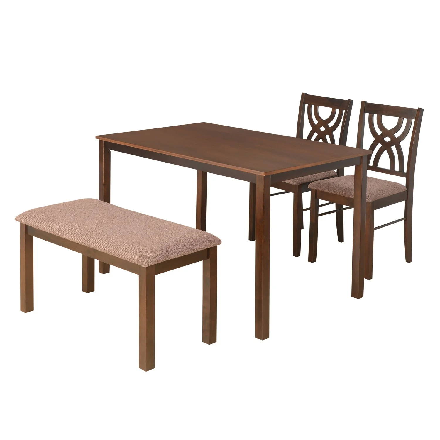 Nilkamal Alice 4 Seater Dining Set With Bench (Antique Cherry) - Image 2