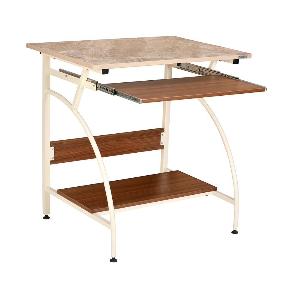 Nilkamal Alwin Computer Table (Walnut and Ivory) - Image 4