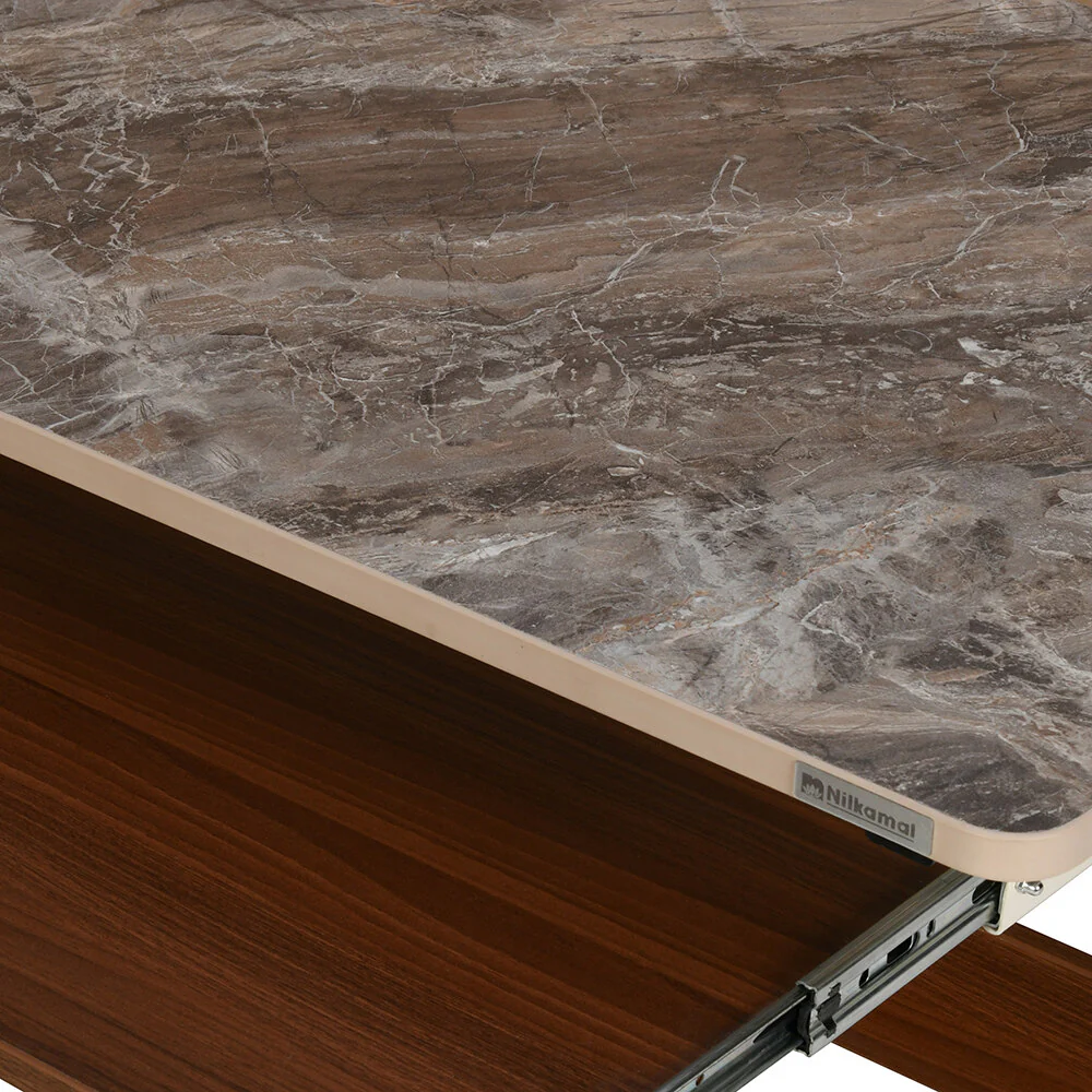 Nilkamal Alwin Computer Table (Walnut and Ivory) - Image 8