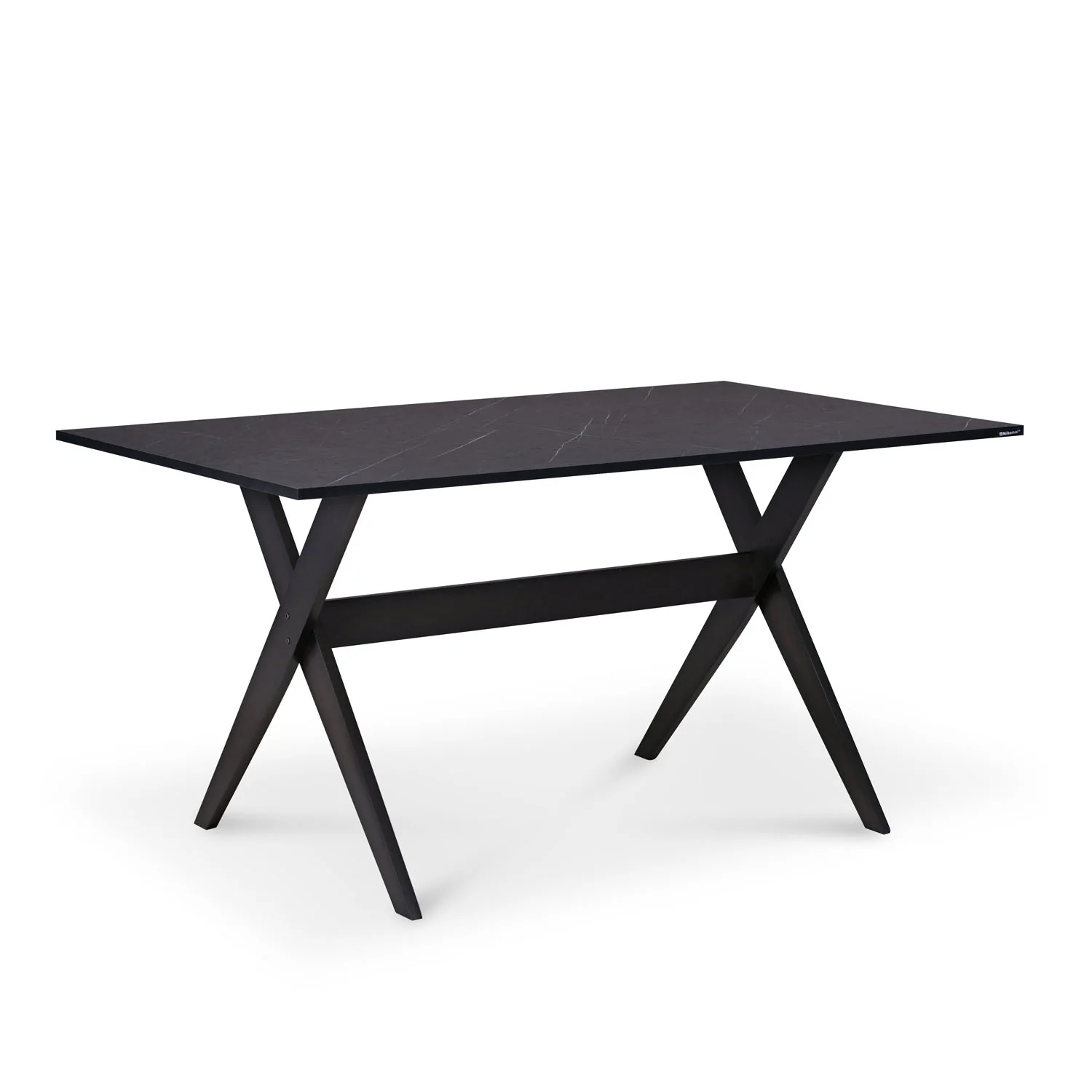 Nilkamal Aristo Solid Wood 6 Seater Dining Set (Walnut / Black) - Image 4