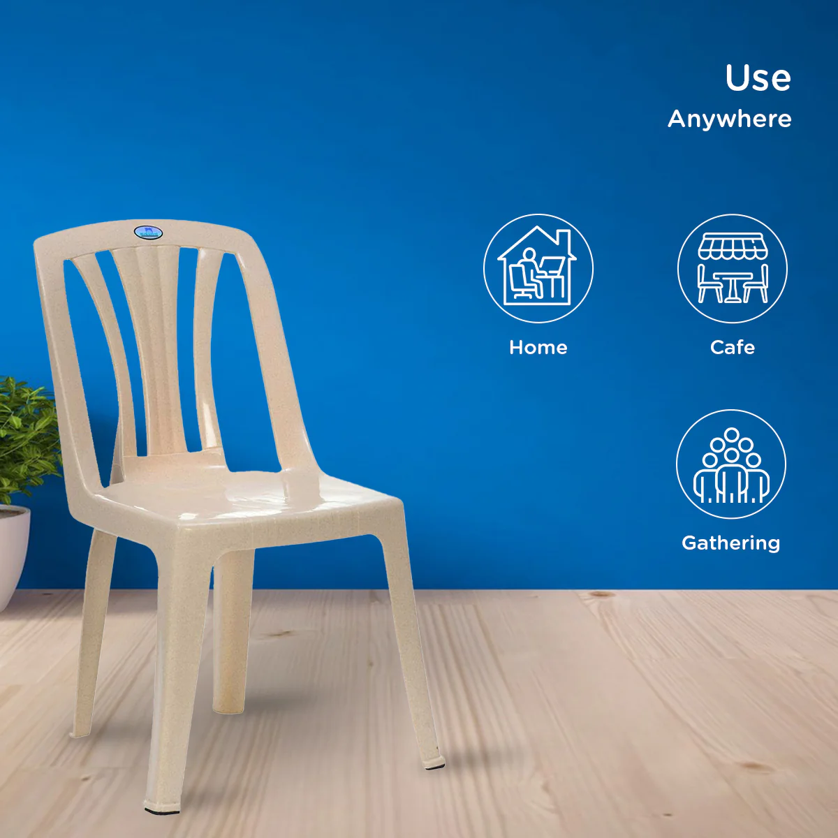 Nilkamal CHR4001 Plastic Armless Chair - Image 11