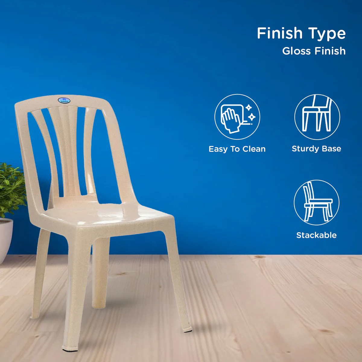 Nilkamal CHR4001 Plastic Armless Chair - Image 12