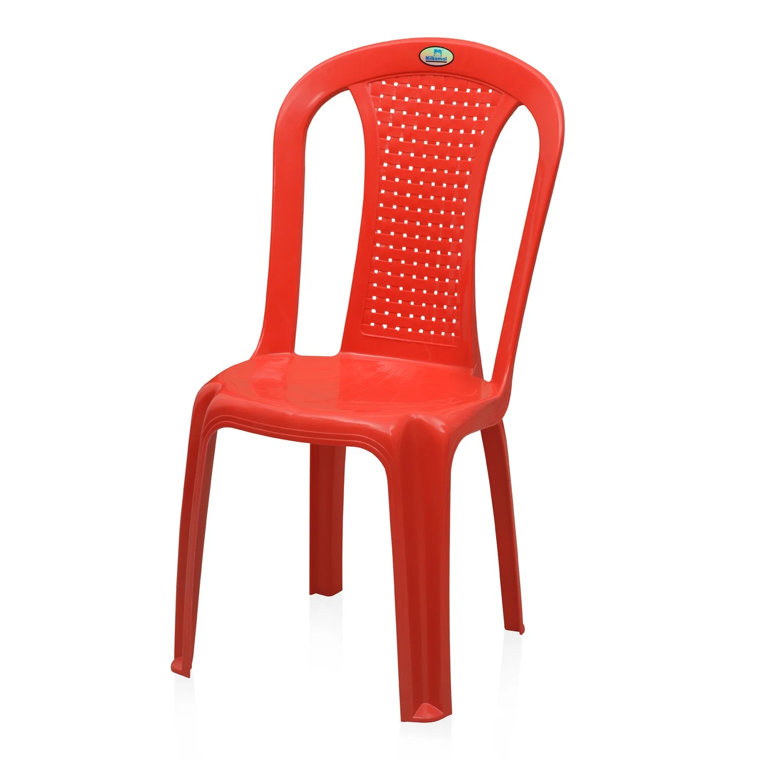Nilkamal CHR4002 Plastic Armless Chair (Bright Red) - Image 5