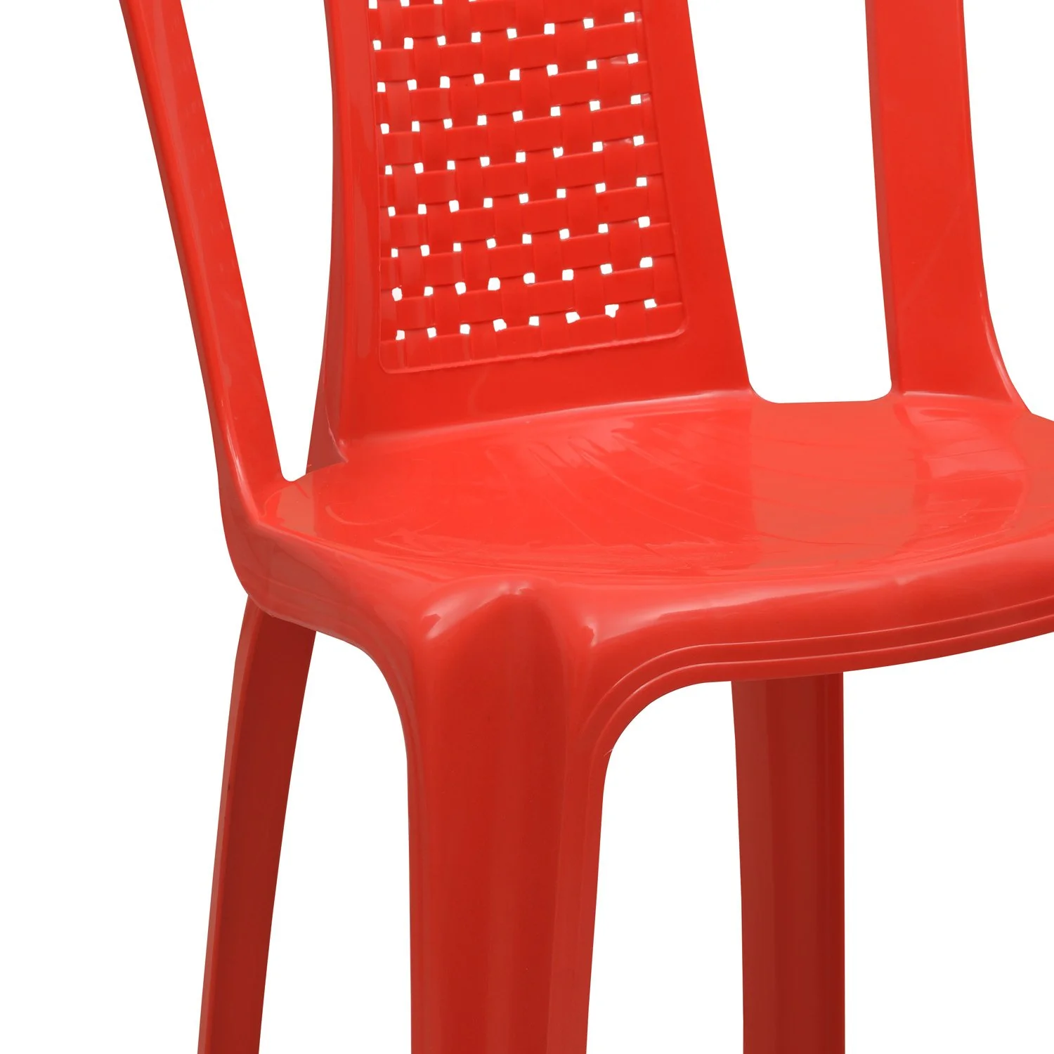 Nilkamal CHR4002 Plastic Armless Chair (Bright Red) - Image 6