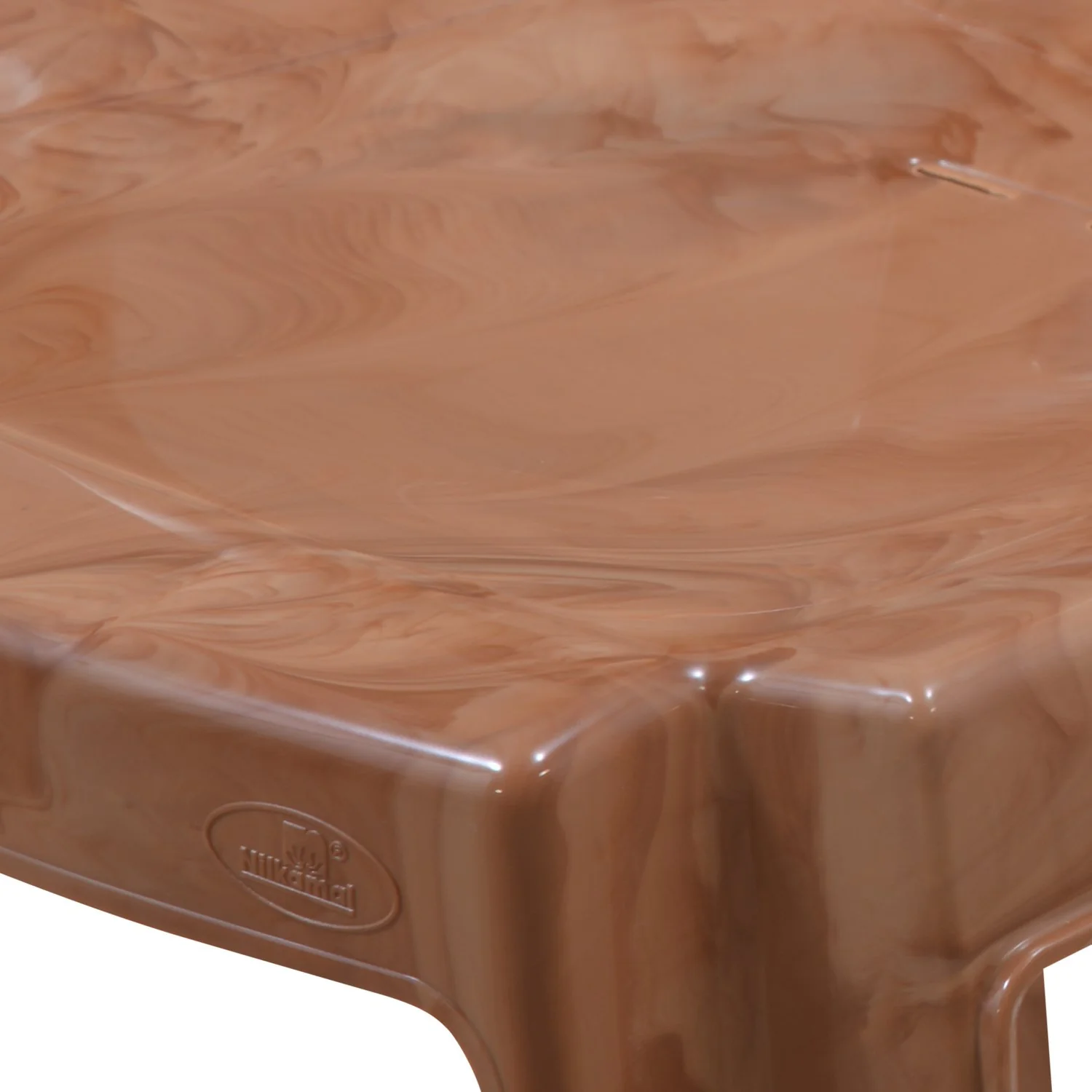 Nilkamal CHR4032 Plastic Armless Chair (Pear Wood) - Image 5