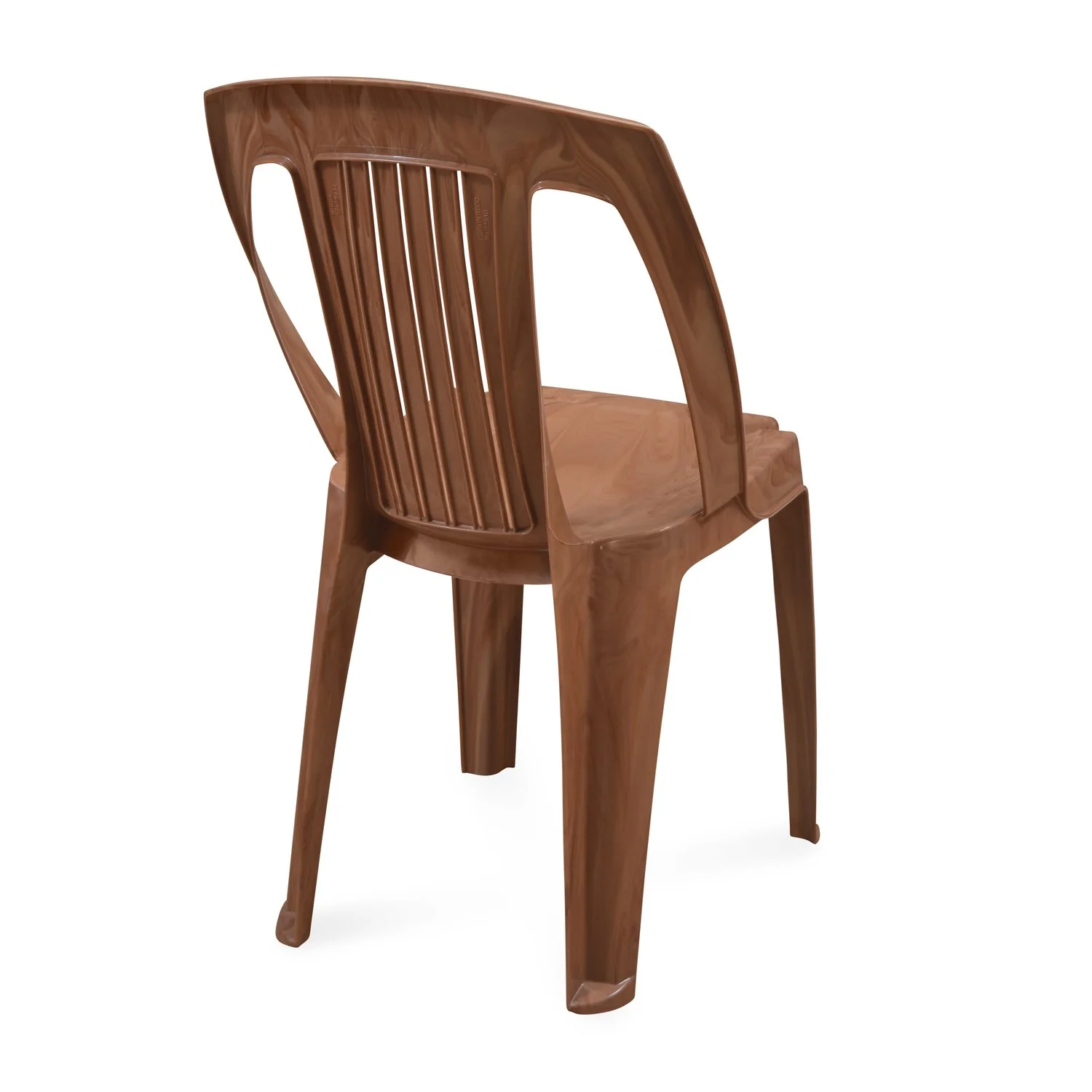 Nilkamal CHR4032 Plastic Armless Chair (Pear Wood) - Image 8