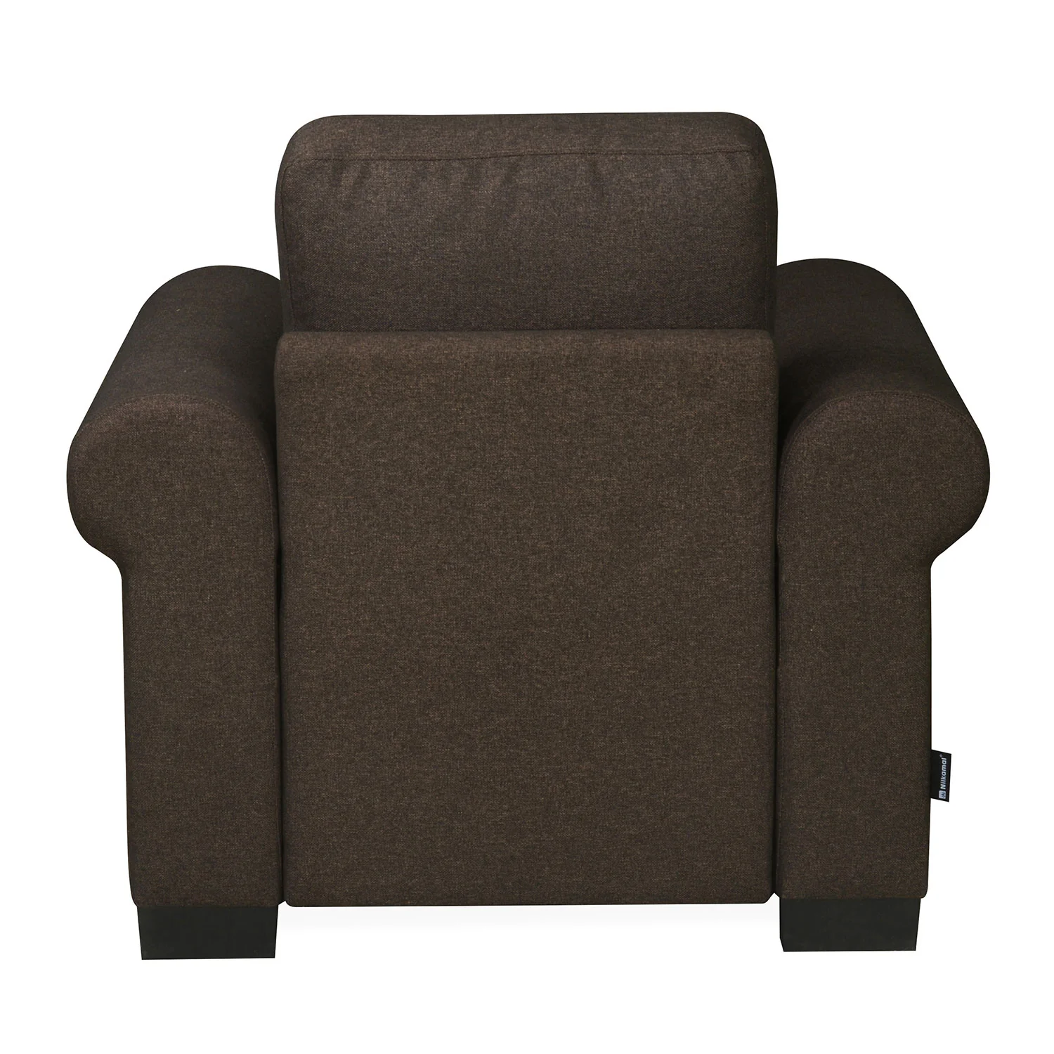 Nilkamal Array 1 Seater Bill Arm Sofa (Dark Brown) - Image 8