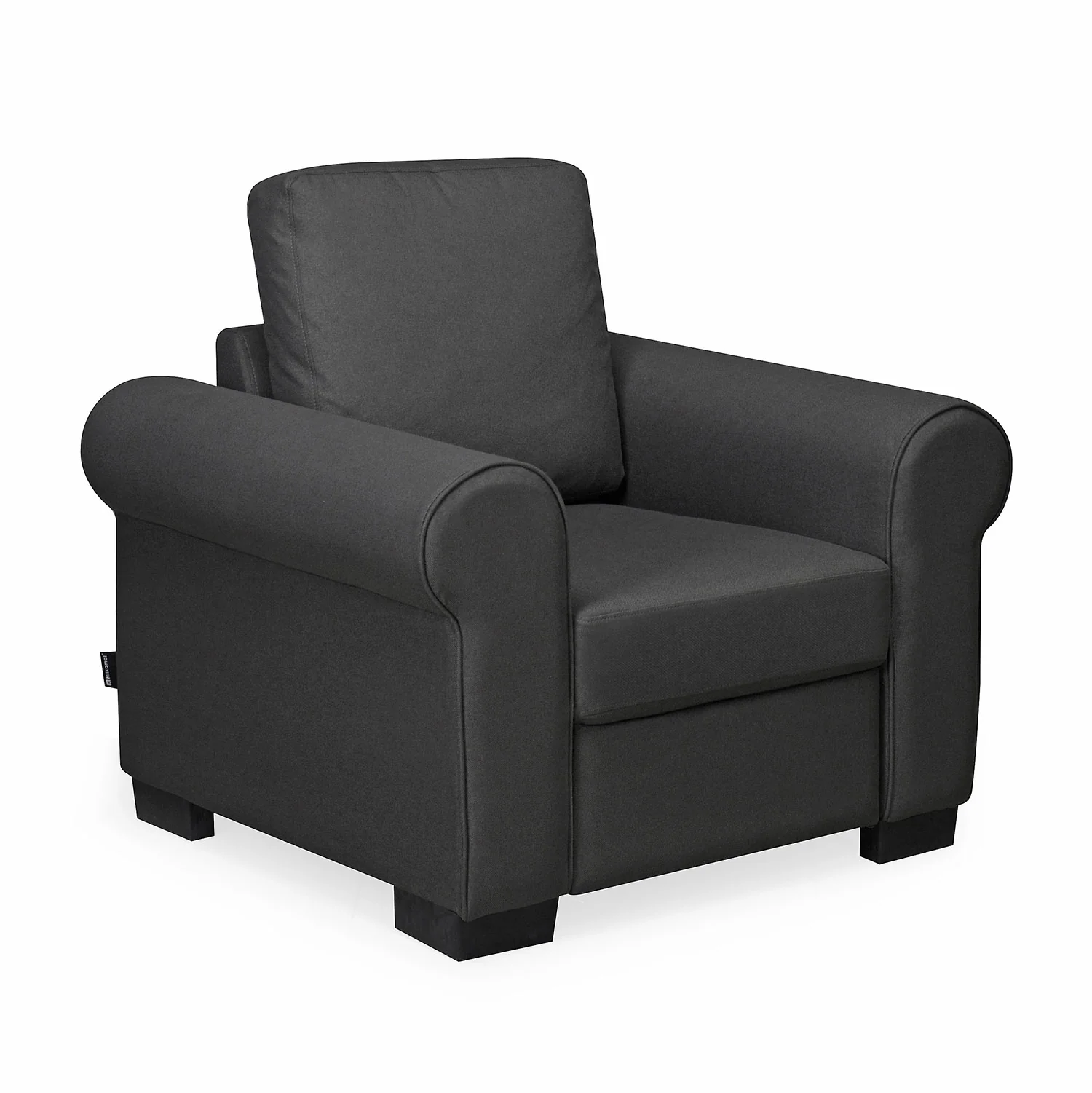 Nilkamal Array 1 Seater Bill Arm Sofa (Dark Grey) - Image 3