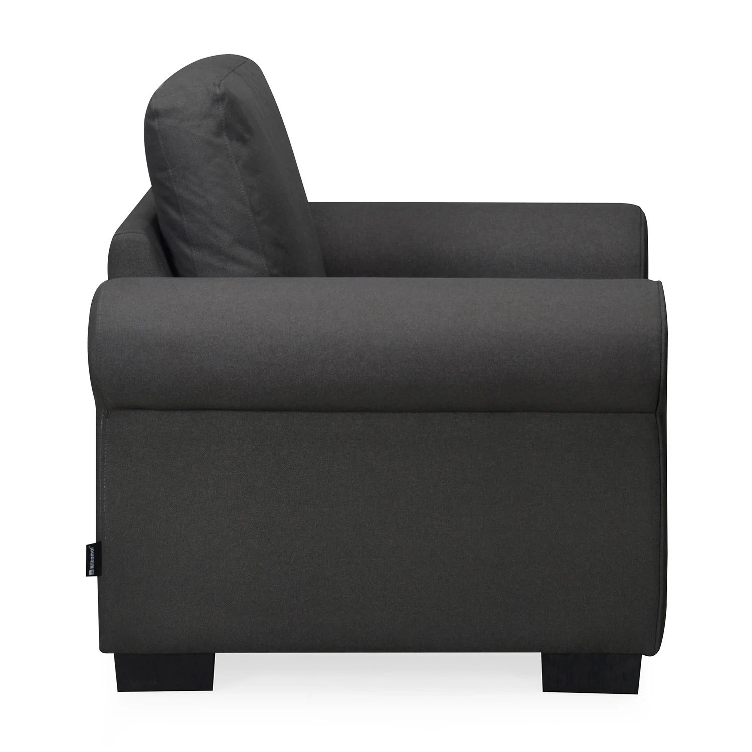Nilkamal Array 1 Seater Bill Arm Sofa (Dark Grey) - Image 8