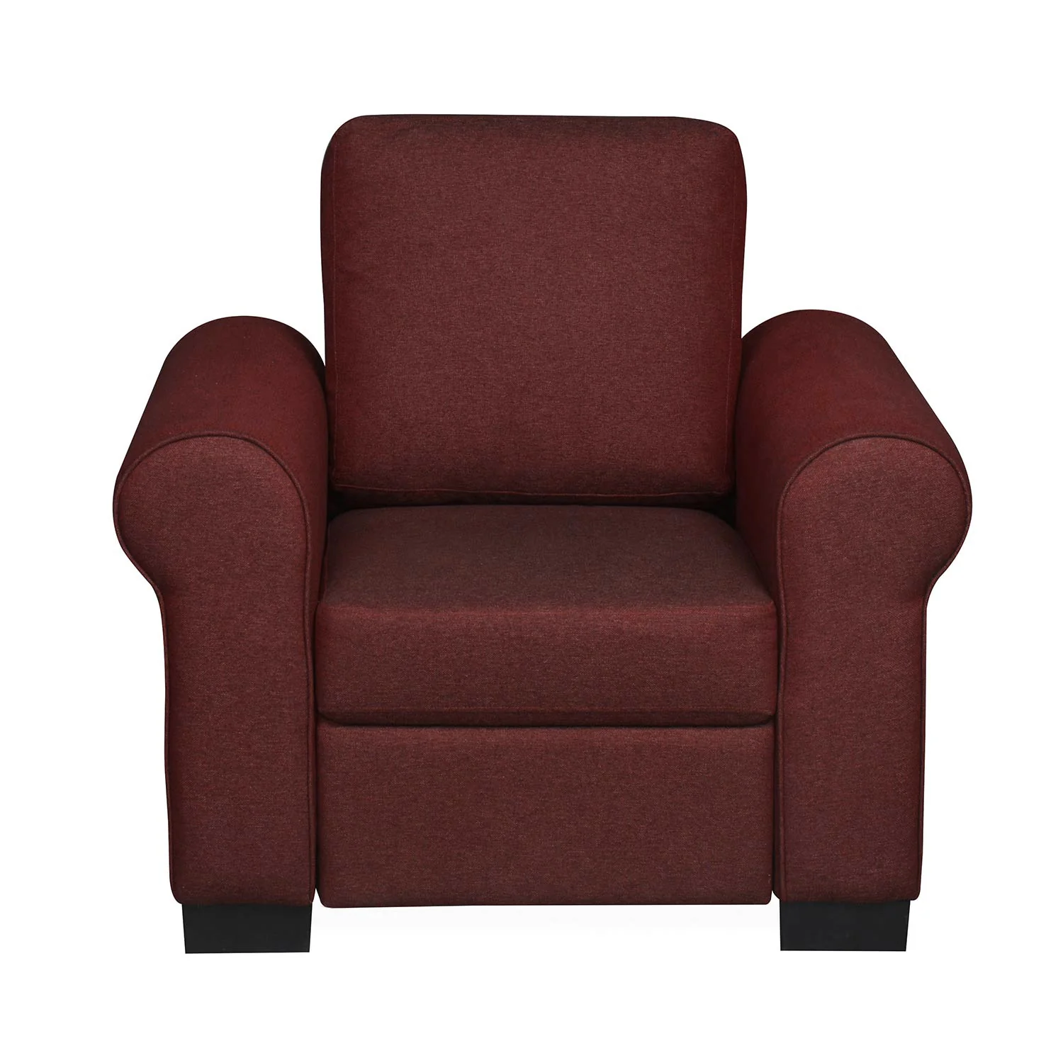 Nilkamal Array 1 Seater Bill Arm Sofa (Maroon) - Image 2