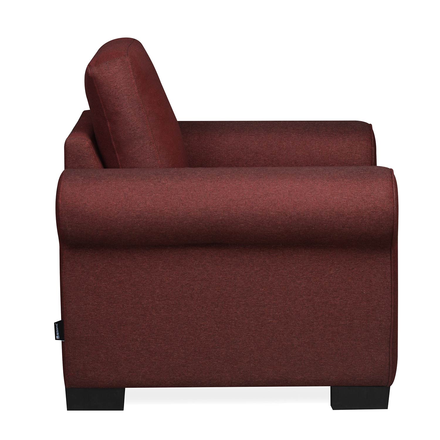 Nilkamal Array 1 Seater Bill Arm Sofa (Maroon) - Image 7