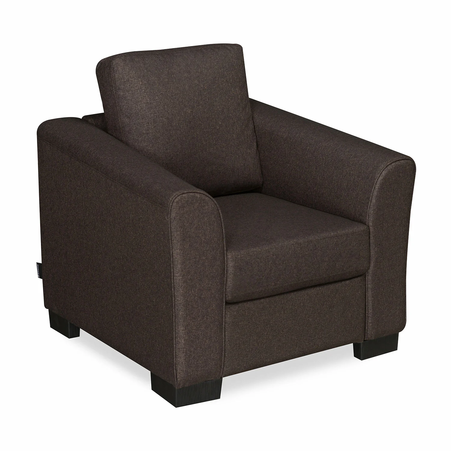 Nilkamal Array 1 Seater Mike Arm Sofa (Dark Brown) - Image 3
