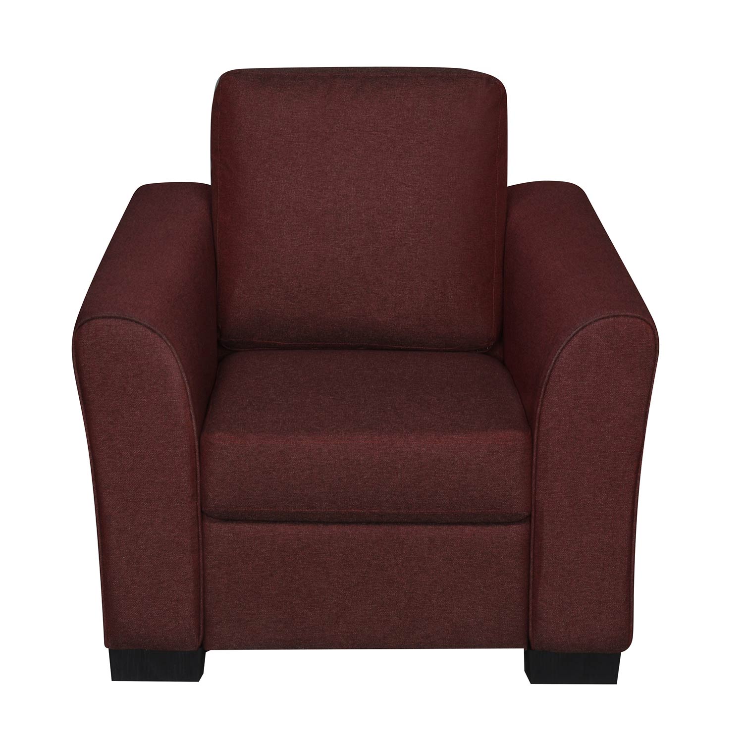 Nilkamal Array 1 Seater Mike Arm Sofa (Maroon) - Image 2