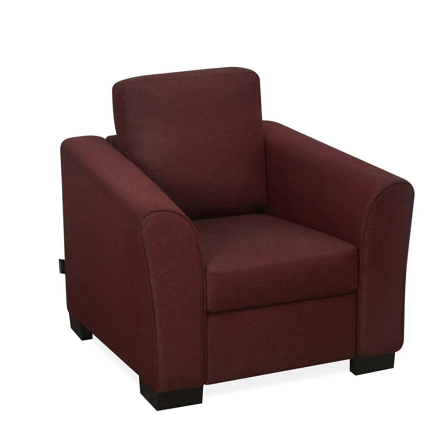 Nilkamal Array 1 Seater Mike Arm Sofa (Maroon) - Image 3