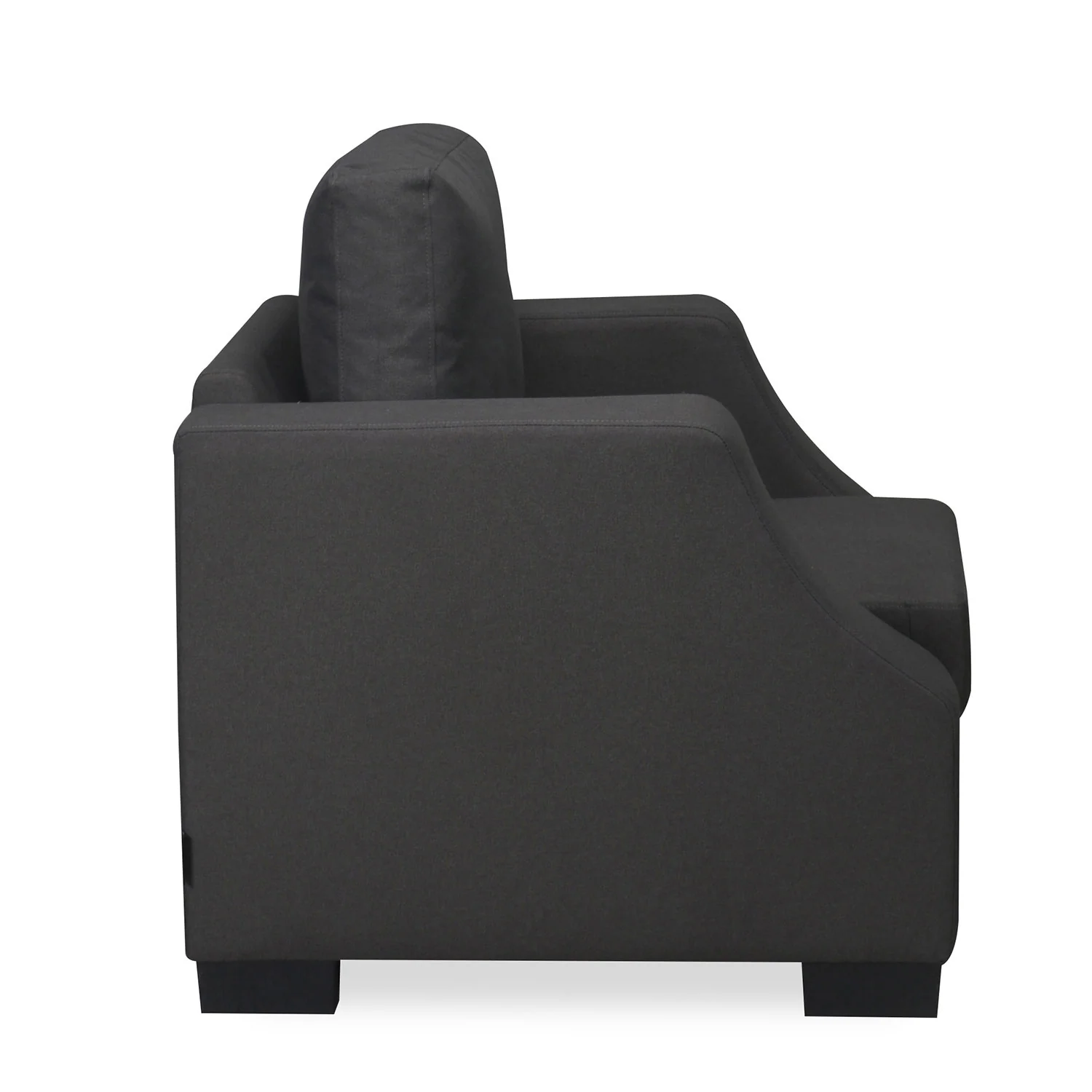 Nilkamal Array 1 Seater Rick Arm Sofa (Dark Grey) - Image 6