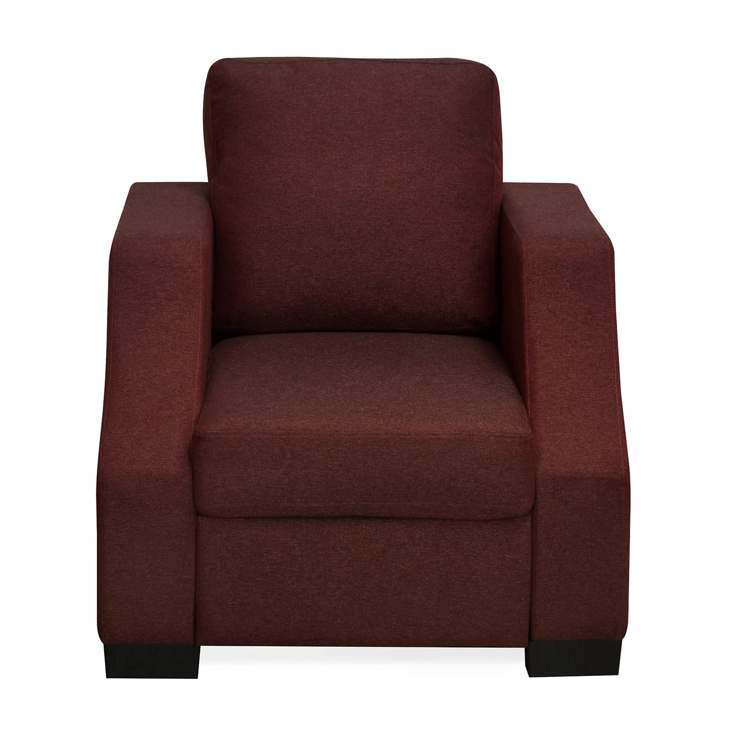 Nilkamal Array 1 Seater Rick Arm Sofa (Maroon) - Image 2