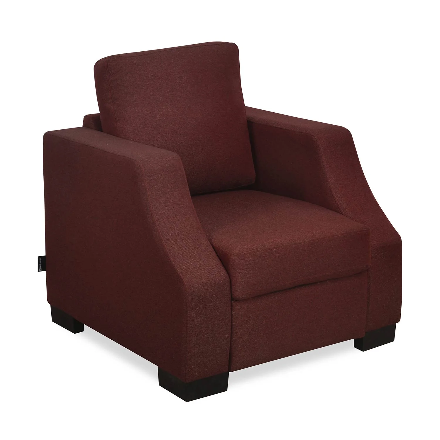 Nilkamal Array 1 Seater Rick Arm Sofa (Maroon) - Image 3