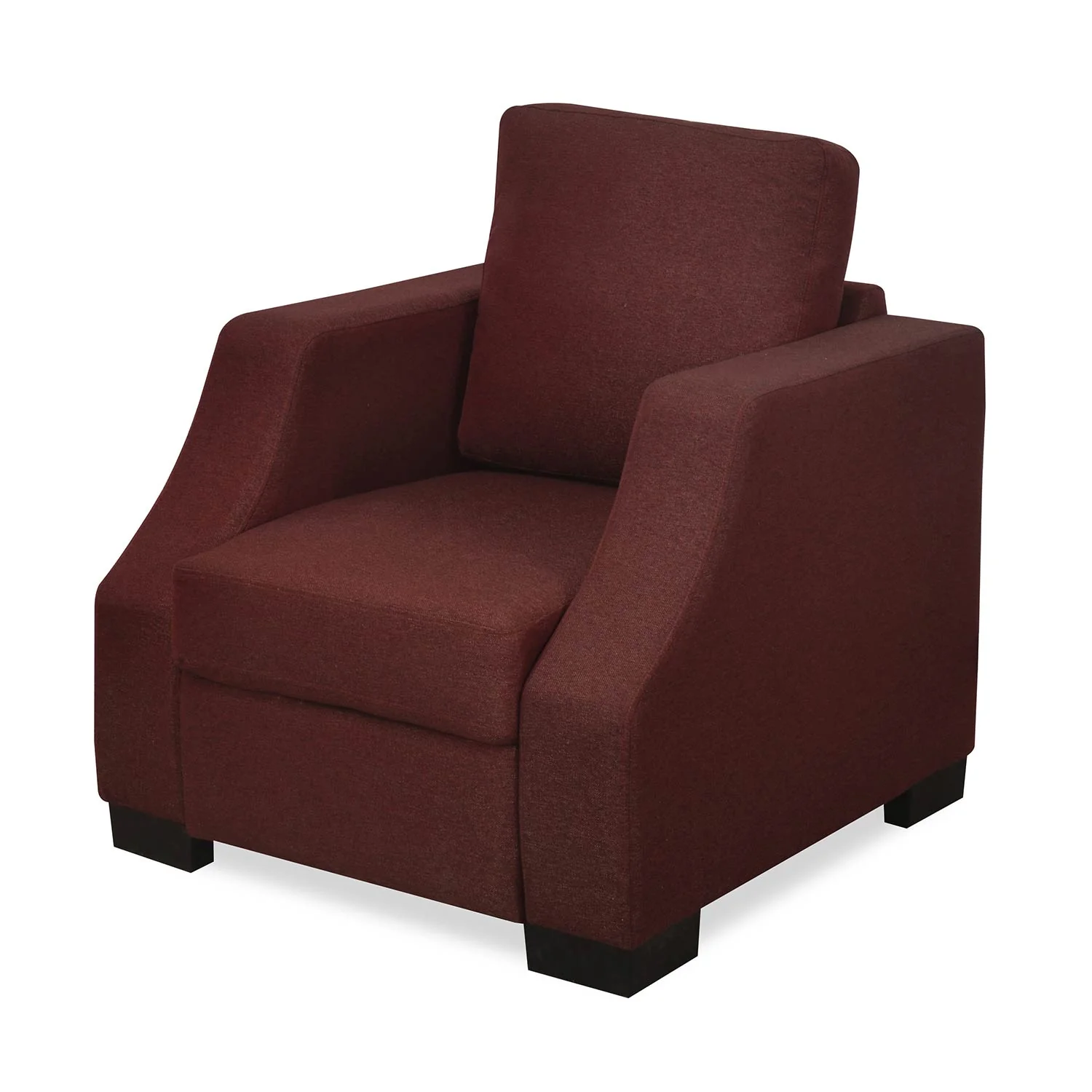 Nilkamal Array 1 Seater Rick Arm Sofa (Maroon) - Image 5