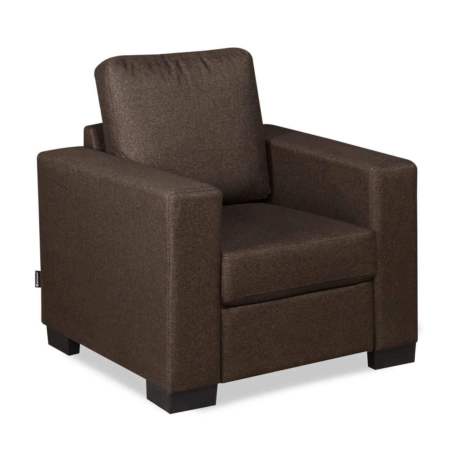 Nilkamal Array 1 Seater Ron Arm Sofa (Dark Brown) - Image 3
