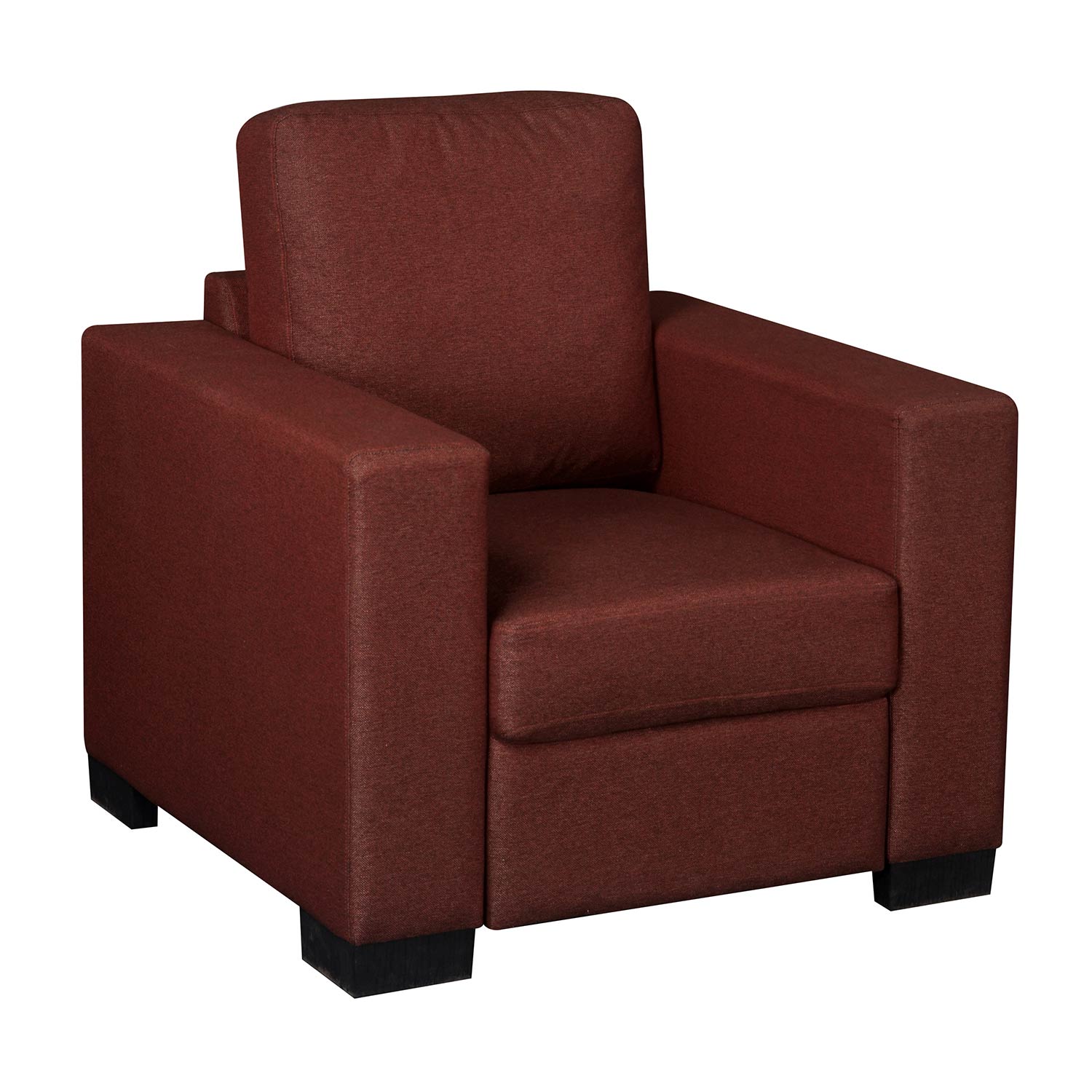 Nilkamal Array 1 Seater Ron Arm Sofa (Maroon) - Image 3