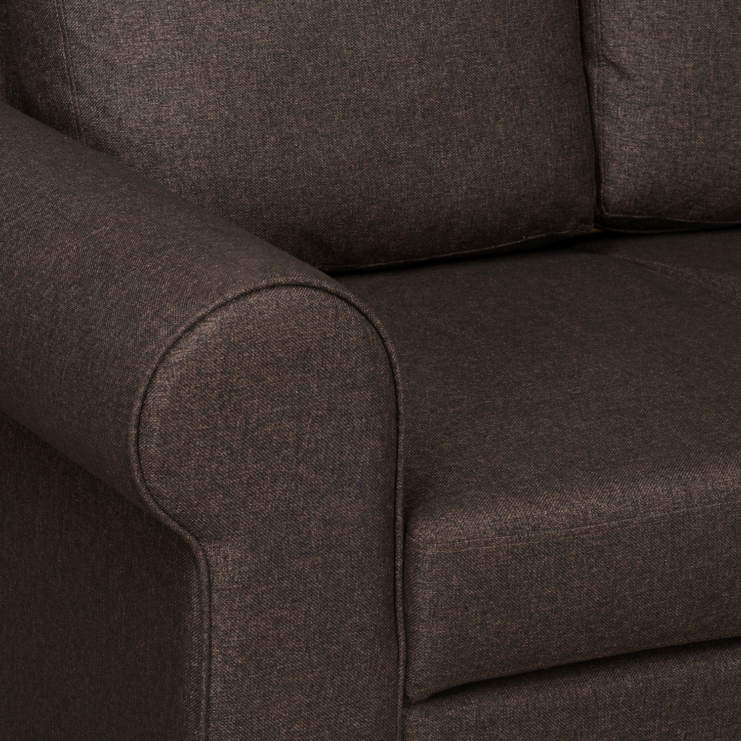 Nilkamal Array 2 Seater Bill Arm Sofa (Dark Brown) - Image 4