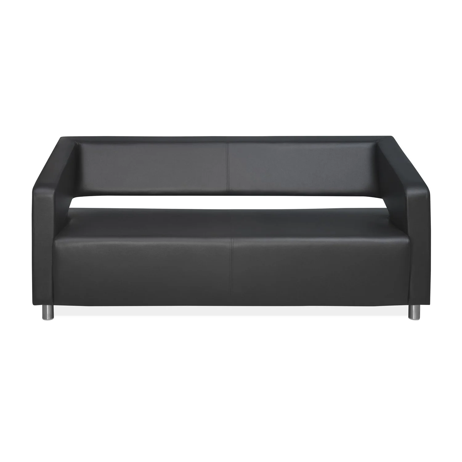 Nilkamal Arrow Leatherette 3 Seater Sofa (Black) - Image 3