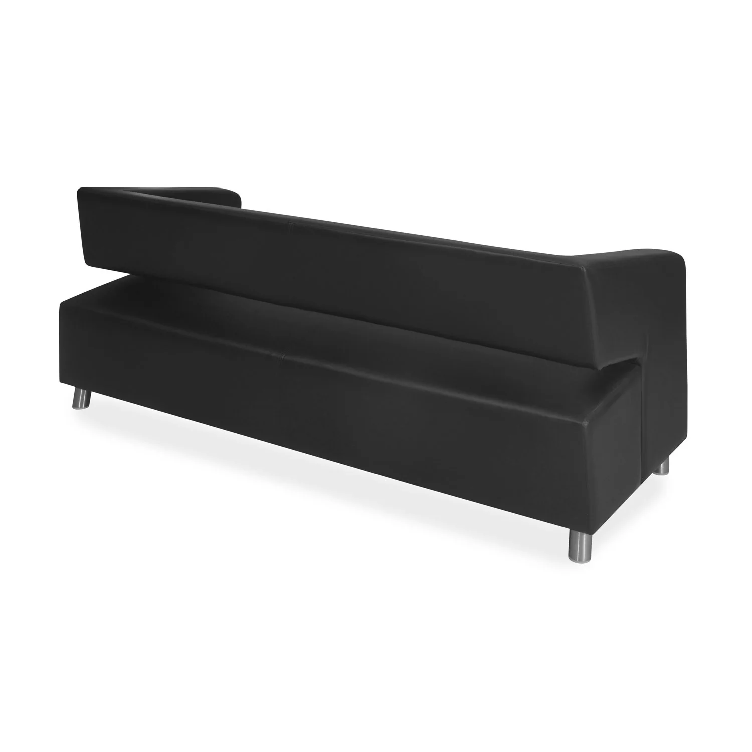 Nilkamal Arrow Leatherette 3 Seater Sofa (Black) - Image 5