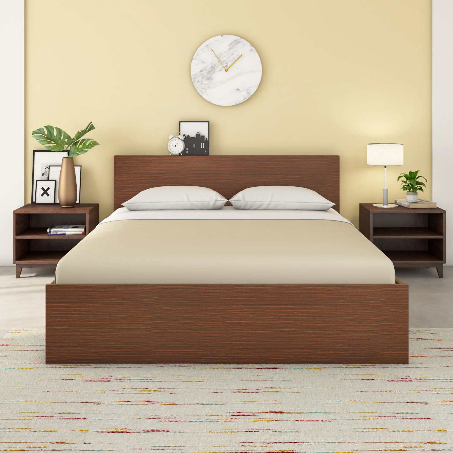 Nilkamal Arthur Plus Queen Bed (Legno Oak Dark) - Image 2