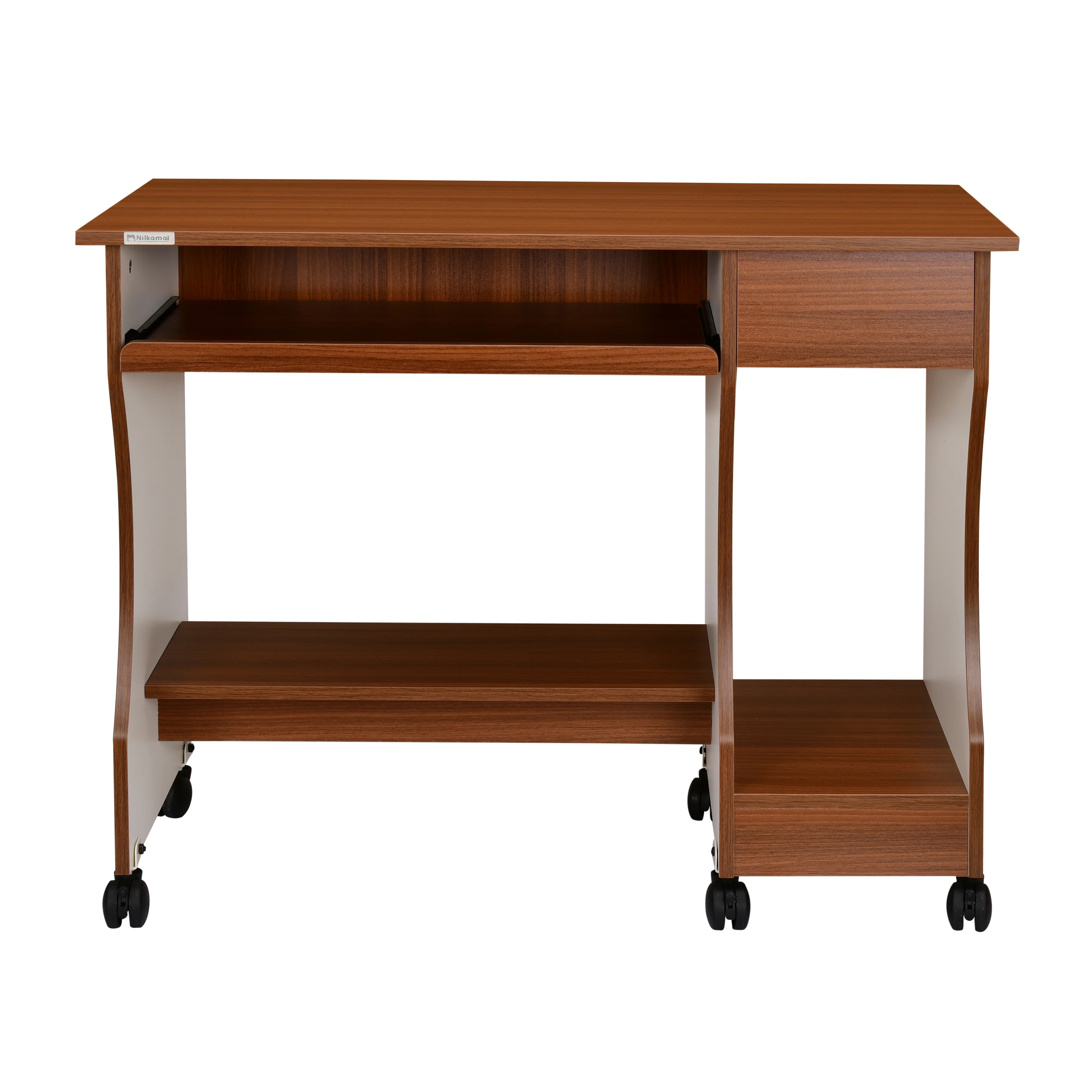 Nilkamal Ashford Computer Table (Walnut/White) - Image 2