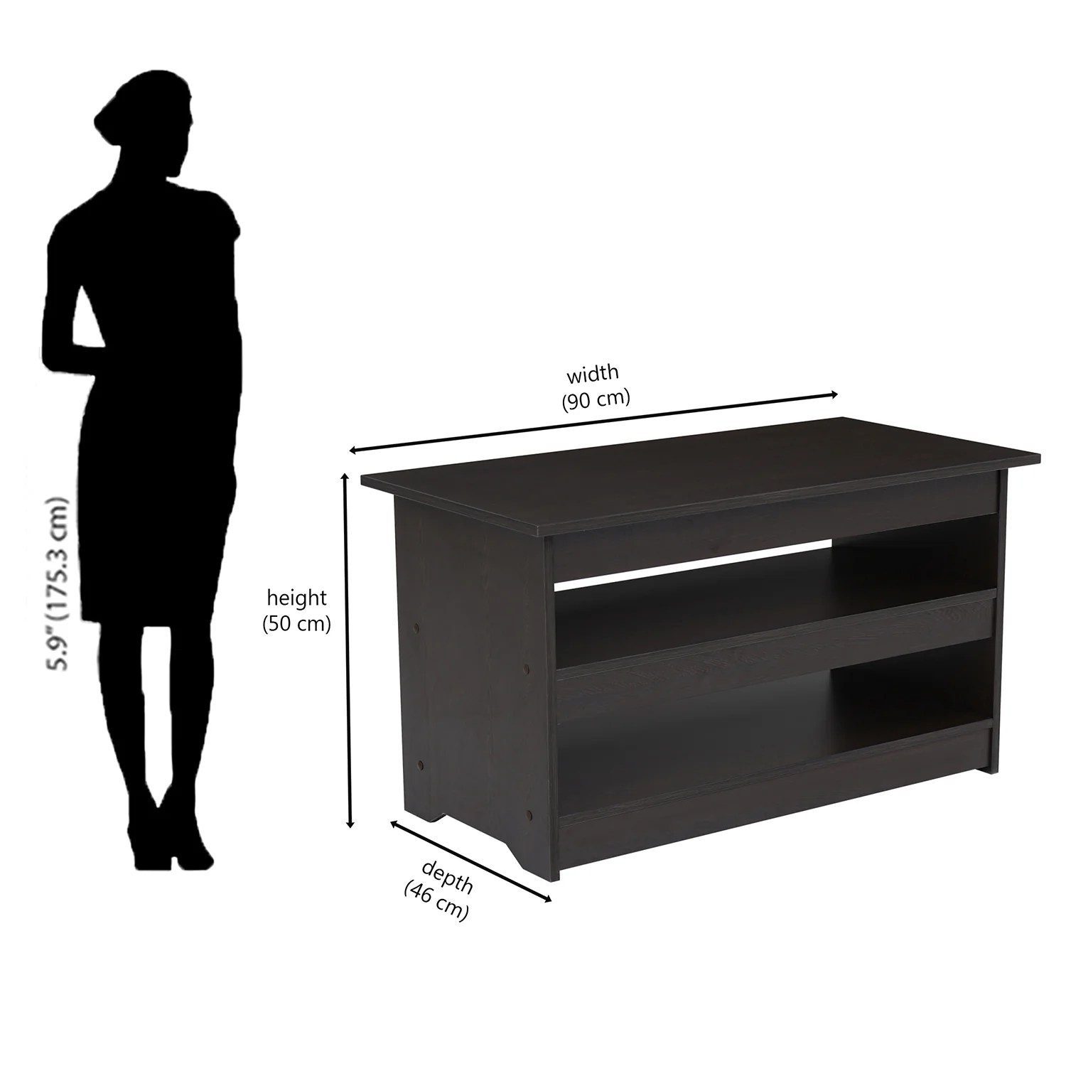Nilkamal Aspen Coffee Table (New Wenge) - Image 8