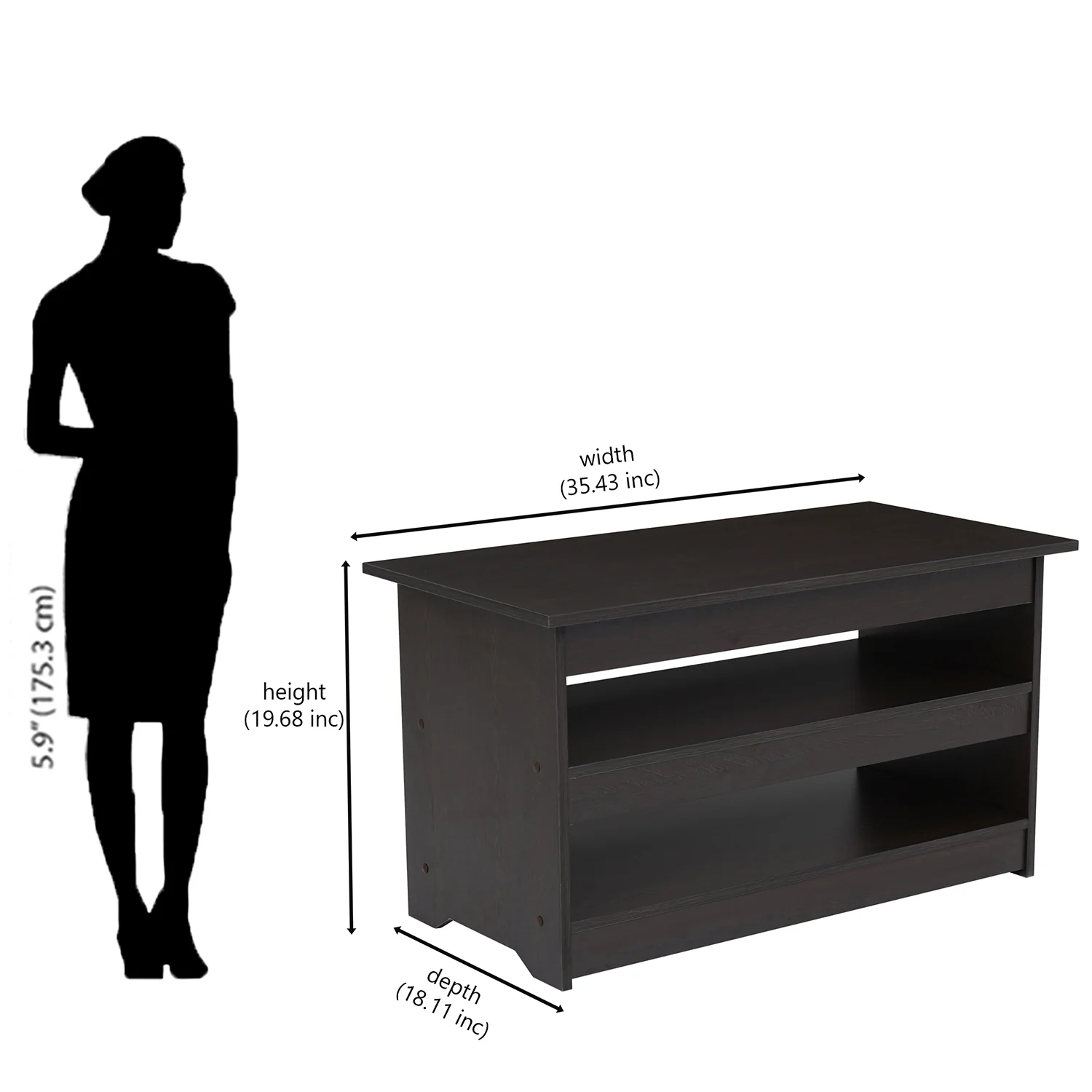 Nilkamal Aspen Coffee Table (New Wenge) - Image 9
