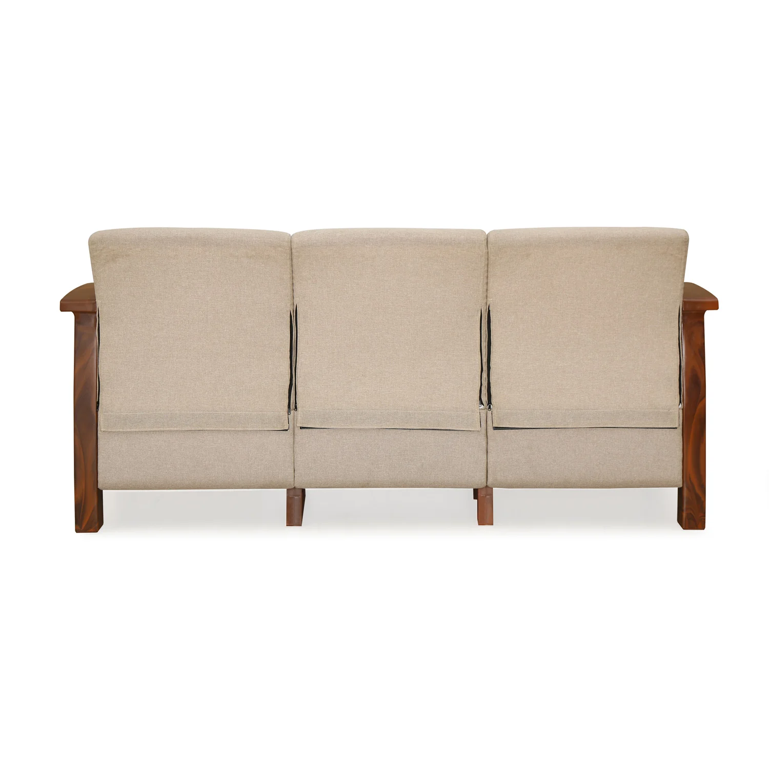 Nilkamal Aspire 3+1+1 Seater Plastic Sofa Set (Walnut) - Image 15