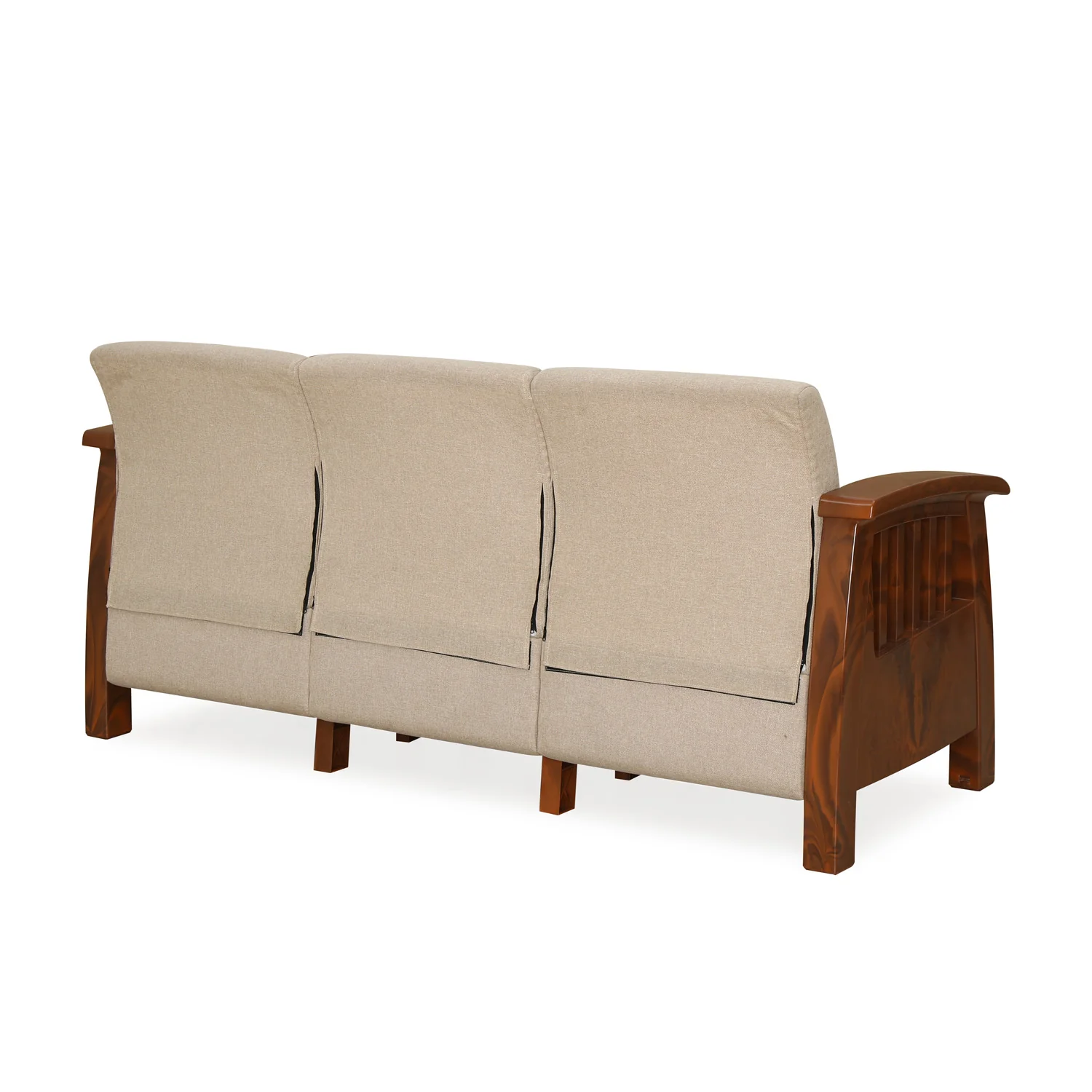 Nilkamal Aspire 3+2+1 Seater Plastic Sofa Set (Walnut) - Image 12