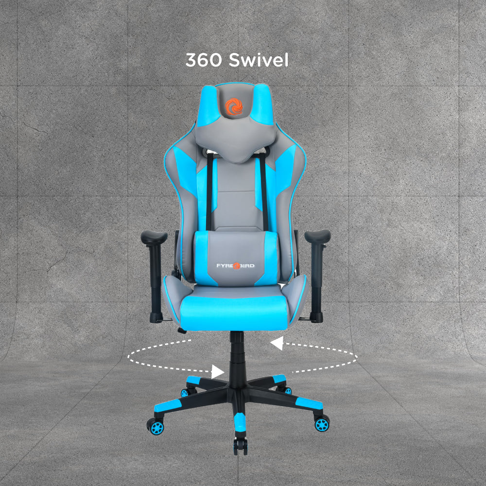 Nilkamal Fyrebird Athena Gaming Chair (Grey / Turquoise) - Image 9