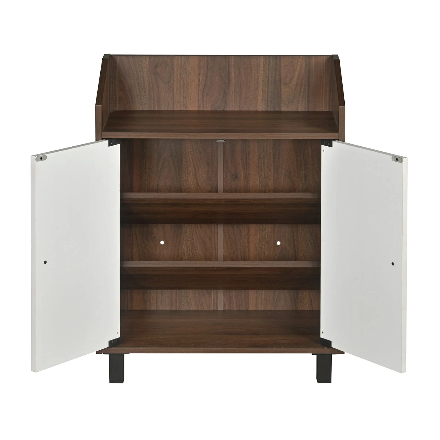 Nilkamal Aze Shoe Cabinet (Walnut & White) - Image 3