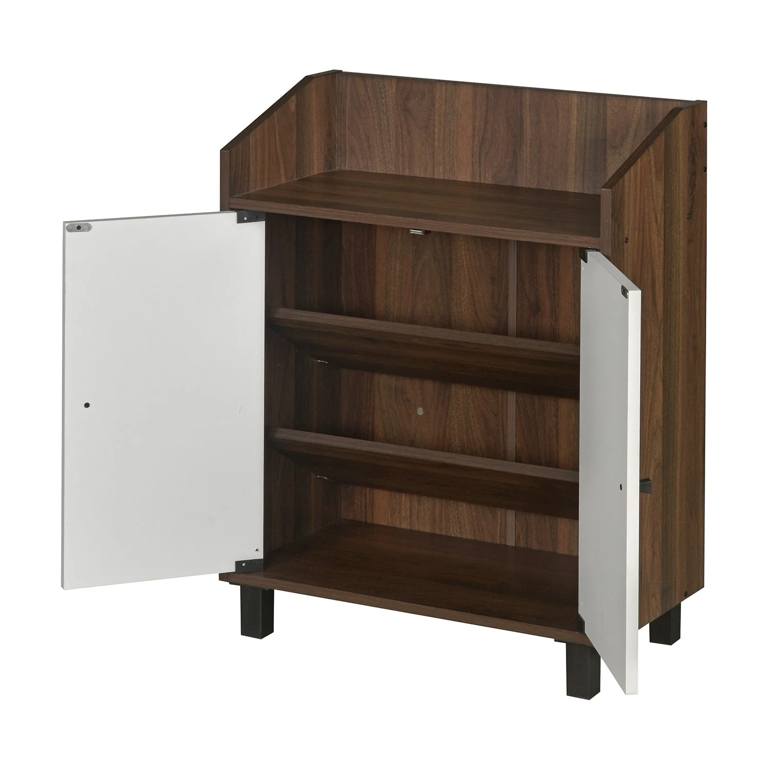 Nilkamal Aze Shoe Cabinet (Walnut & White) - Image 5