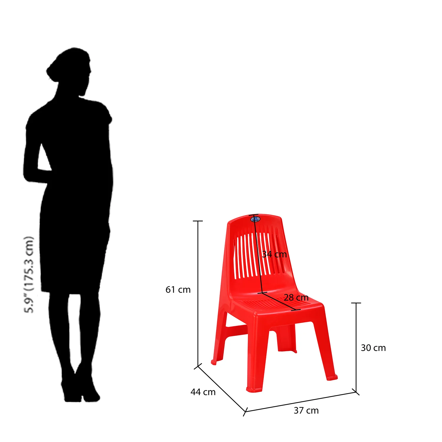 Nilkamal CHR5027 Plastic Baby Armless Chair - Image 19