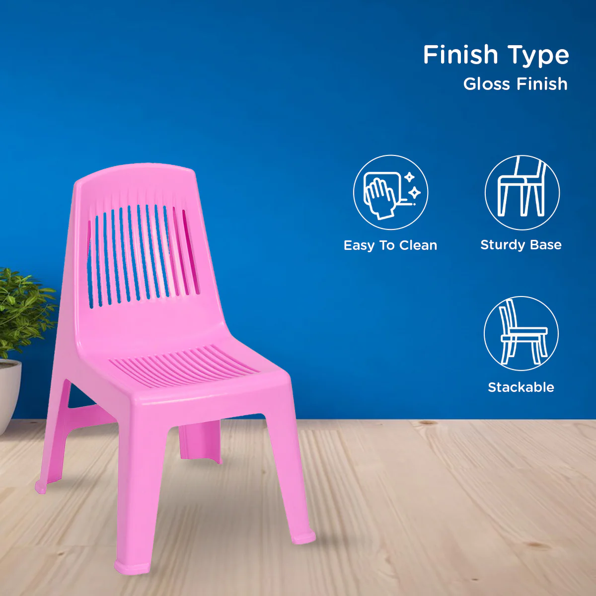 Nilkamal CHR5027 Plastic Baby Armless Chair - Image 5