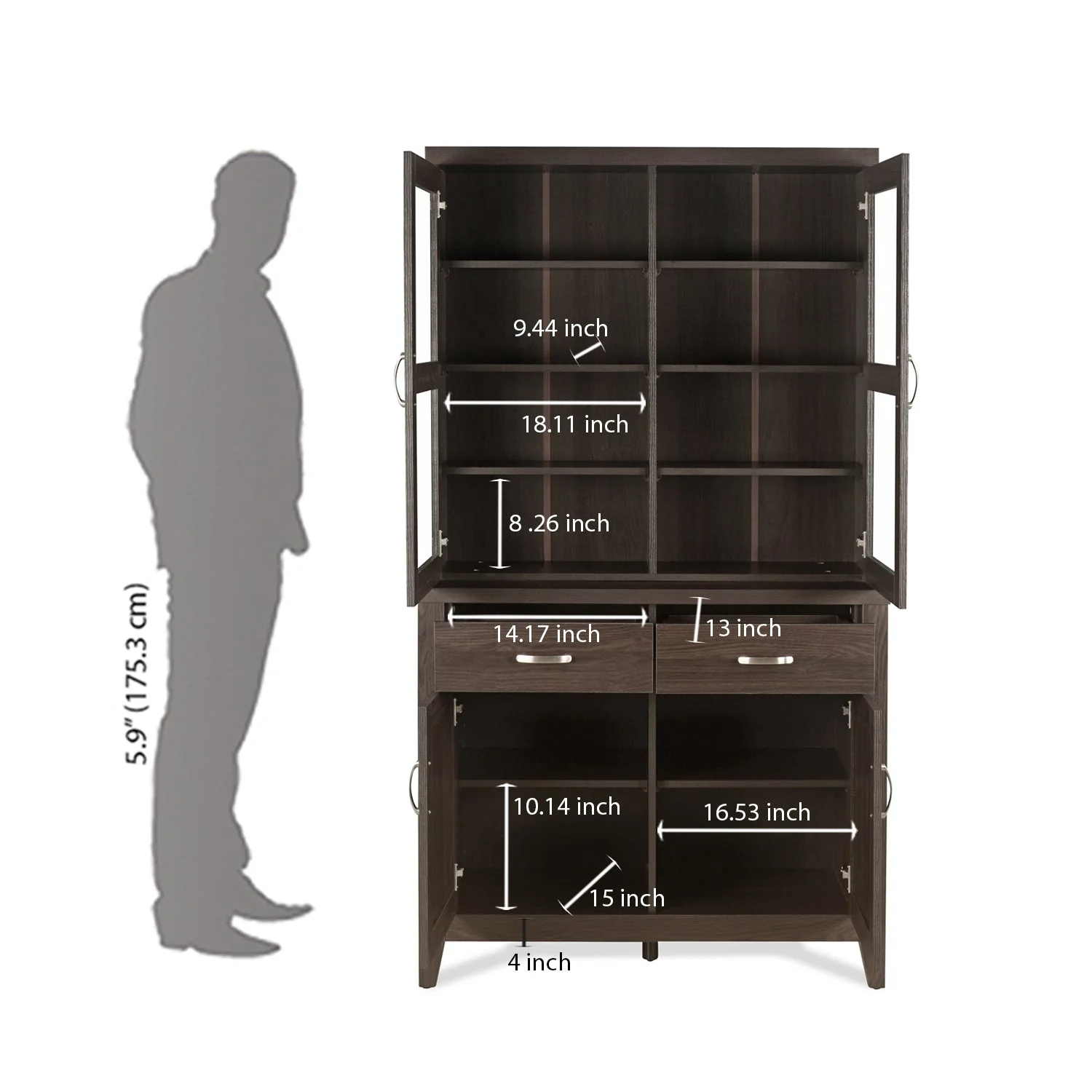 Nilkamal Ben Hutch Storage Cabinet (Brown) - Image 11