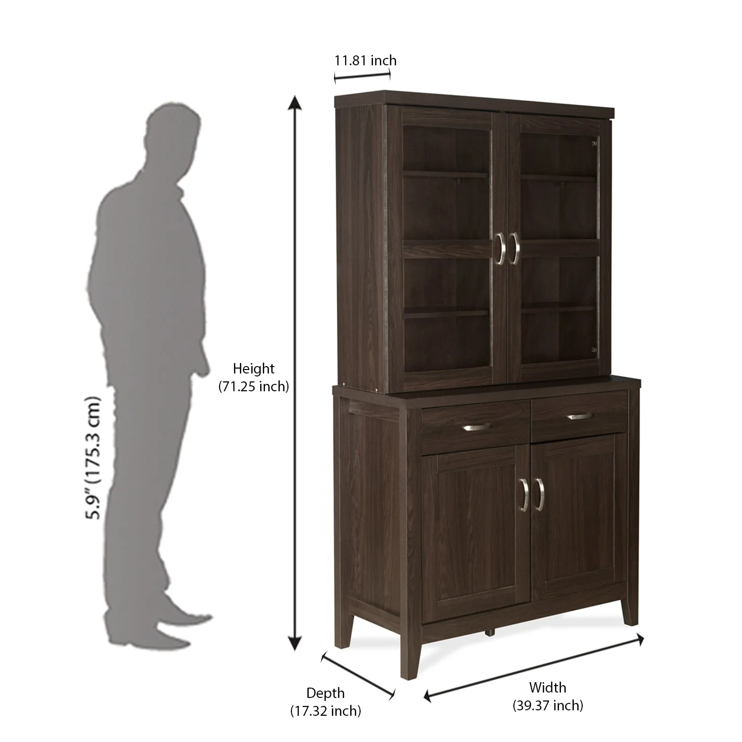 Nilkamal Ben Hutch Storage Cabinet (Brown) - Image 9