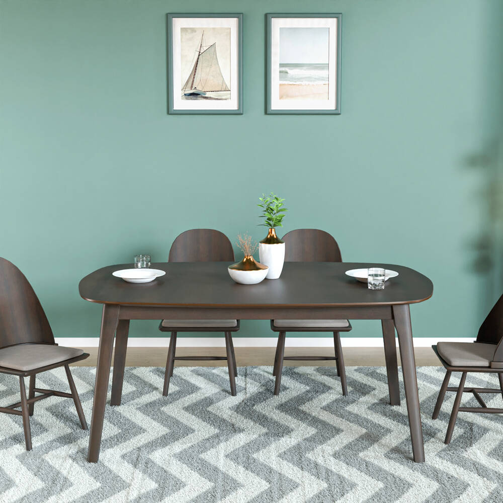 Nilkamal Bentley 6 Seater Dining Table (Brown)