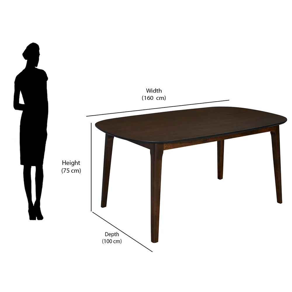 Nilkamal Bentley 6 Seater Dining Table (Brown) - Image 8