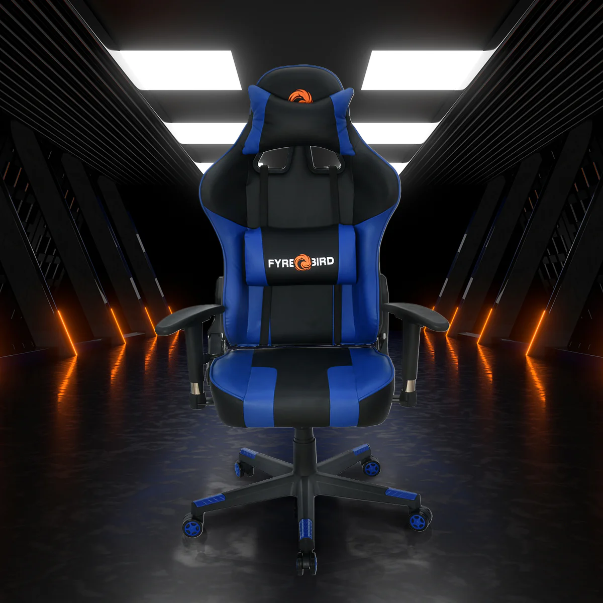 Nilkamal Fyrebird Bosco Gaming Chair (Black / Blue) - Image 5