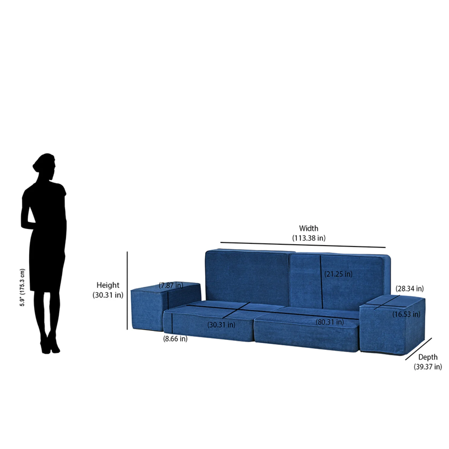 Nilkamal Bounce Sofa (Blue) - Image 12