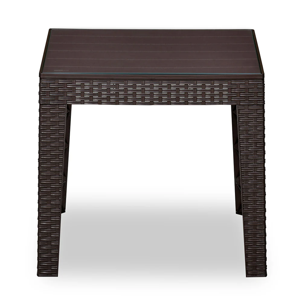 Nilkamal Breeze Centre Table with Glass (Weather Brown) - Image 4